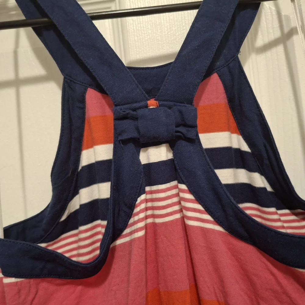 3/$15 kate spade Small‎ Pink Blue Striped Halter Neck Bow Accent Retro Tank Top